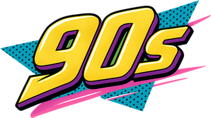 Logo 90s berwarna emas